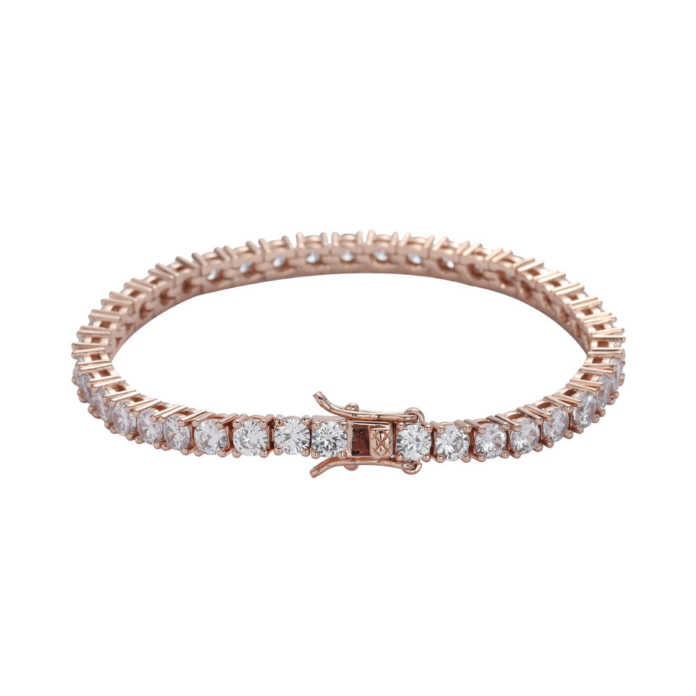 Zircon Tennis Bracelet — Gold, Silver & Rose Gold | 3 Sizes