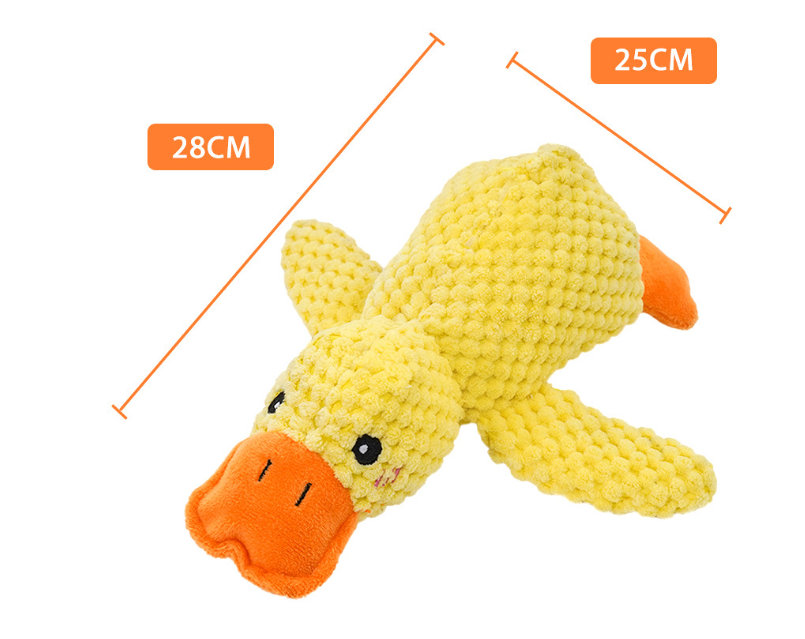 Squeaky Calming Duck Plush Toy for Dogs & Cats