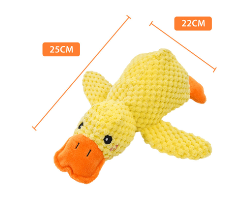 Squeaky Calming Duck Plush Toy for Dogs & Cats
