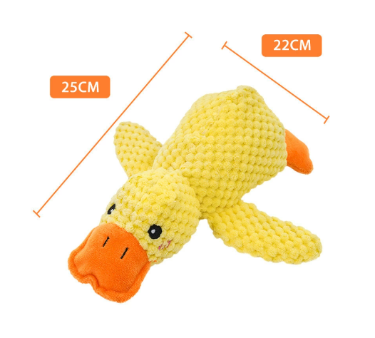 Squeaky Calming Duck Plush Toy for Dogs & Cats