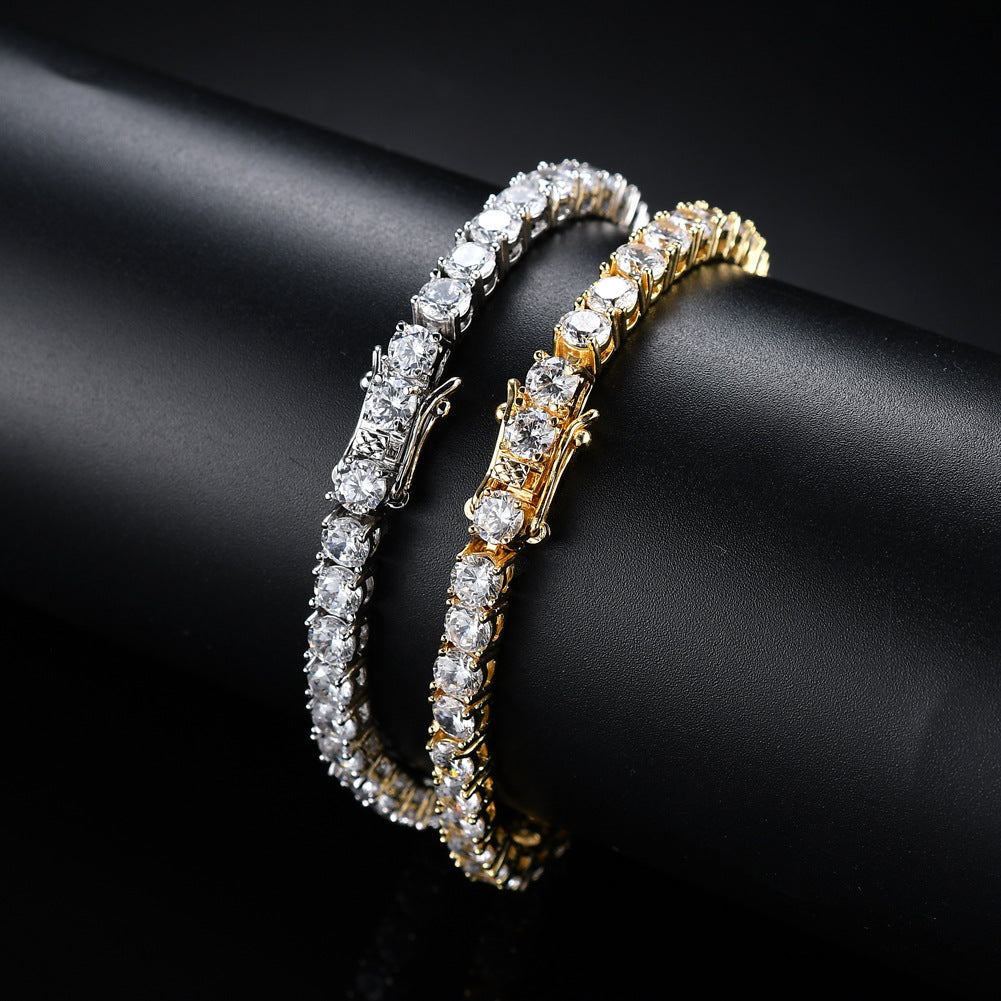 Zircon Tennis Bracelet — Gold, Silver & Rose Gold | 3 Sizes