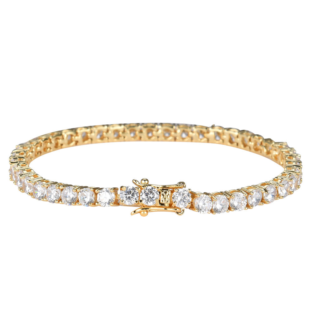 Zircon Tennis Bracelet — Gold, Silver & Rose Gold | 3 Sizes