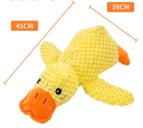 Squeaky Calming Duck Plush Toy for Dogs & Cats