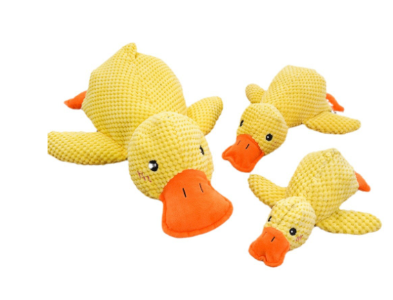 Squeaky Calming Duck Plush Toy for Dogs & Cats