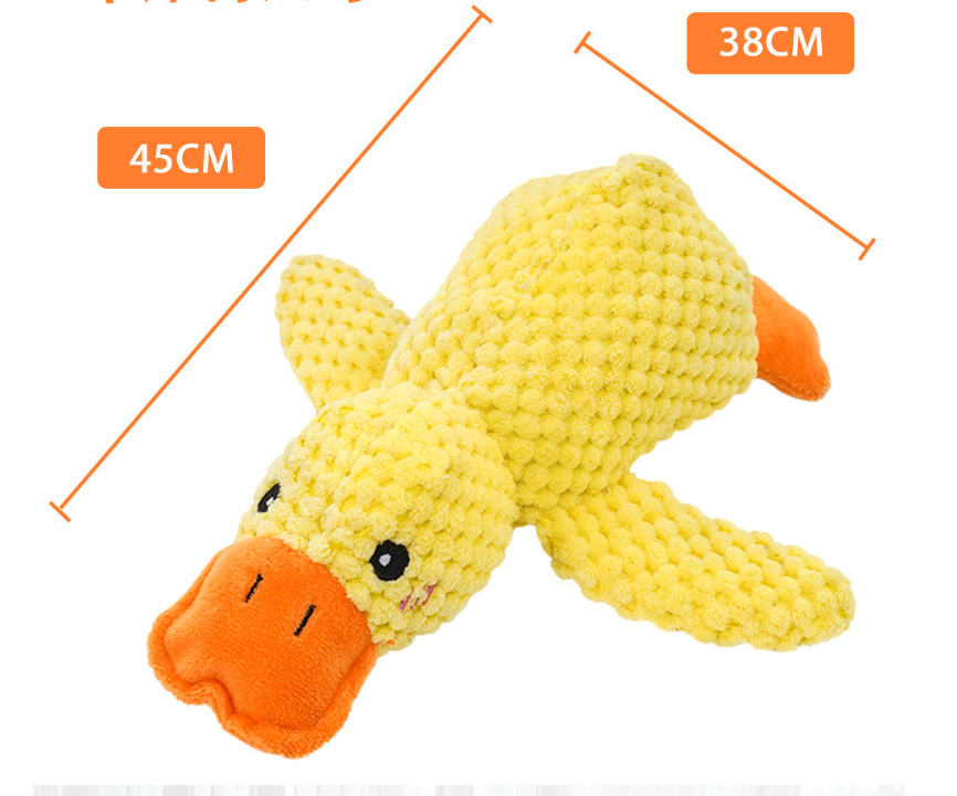 Squeaky Calming Duck Plush Toy for Dogs & Cats