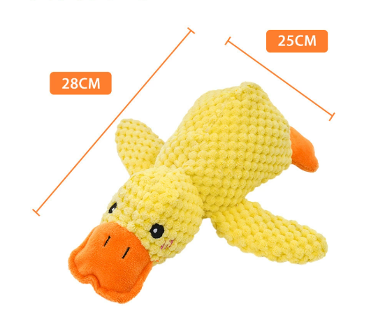 Squeaky Calming Duck Plush Toy for Dogs & Cats