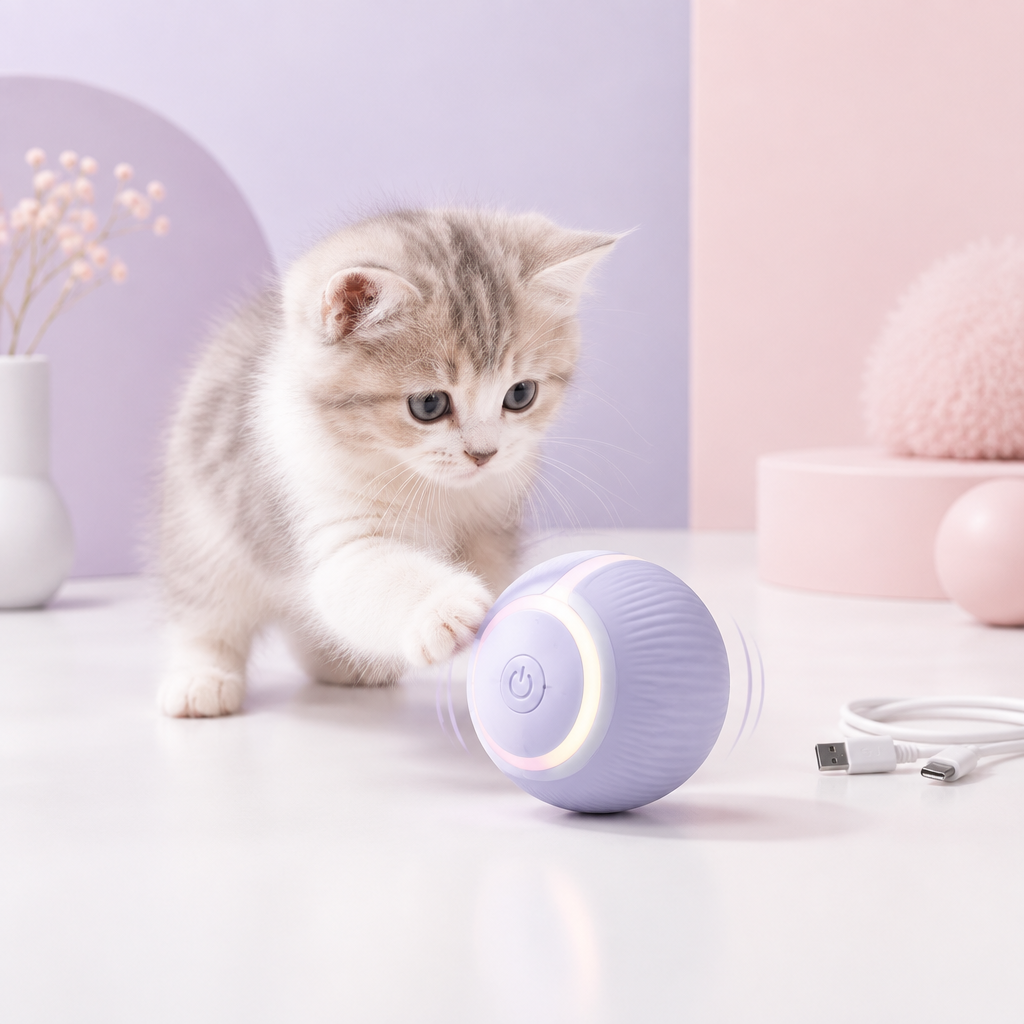 Interactive Pet Rolling Ball