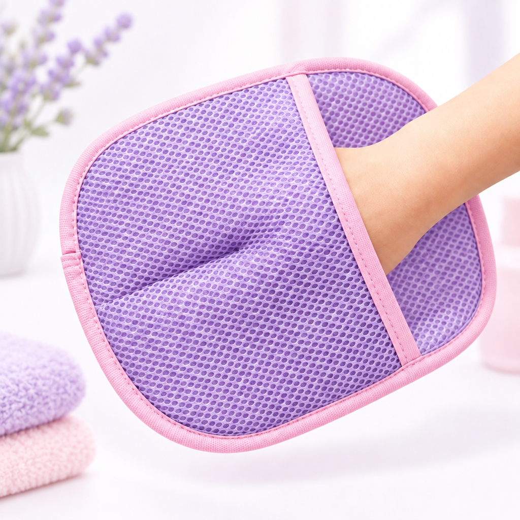 Lavender and Pastel Pink Fur Remover Glove
